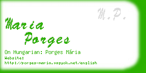 maria porges business card